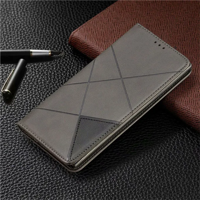 gray 6 цветов роскошный модный геометрический бизнес Магнитный чехол для Nokia 2,2 3,2 1plus 4,2 6,2 7,2 чехол с флип-стойкой - Цвет: gray