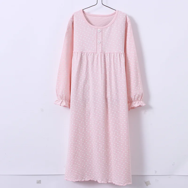 Ночная рубашка принцессы пижамы для девочек детская ночная осенняя одежда