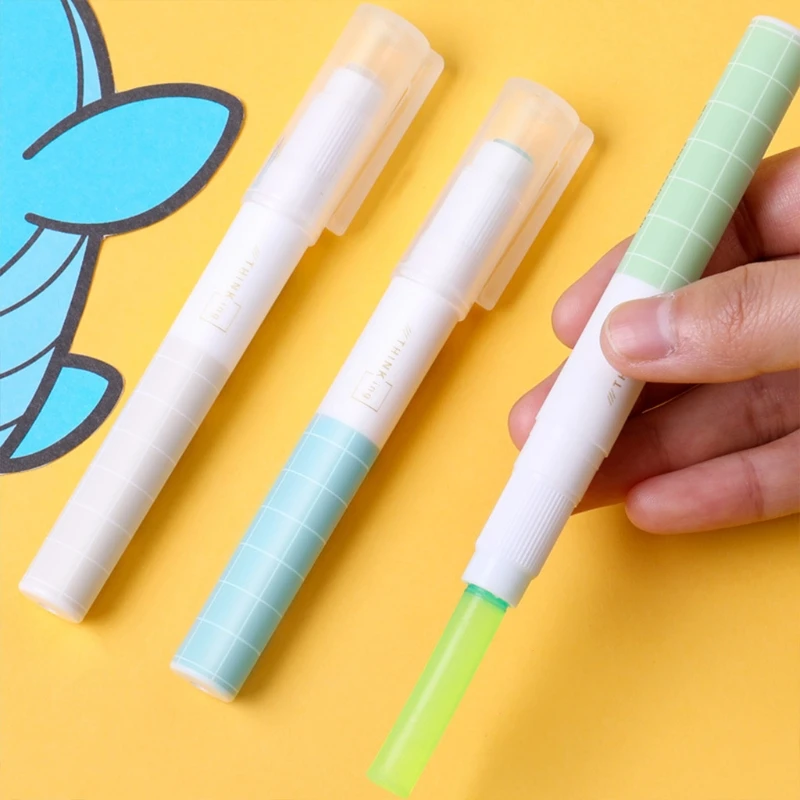 

Creative Replaceable Pen Type Solid Glue Stick Set Student Stationery School N0HC