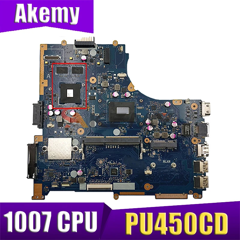 

PU450CD with 1007 CPU mainboard REV 2.0 For ASUS PU450CD PU450C laptop motherboard MAIN BOARD 100% Tested Working