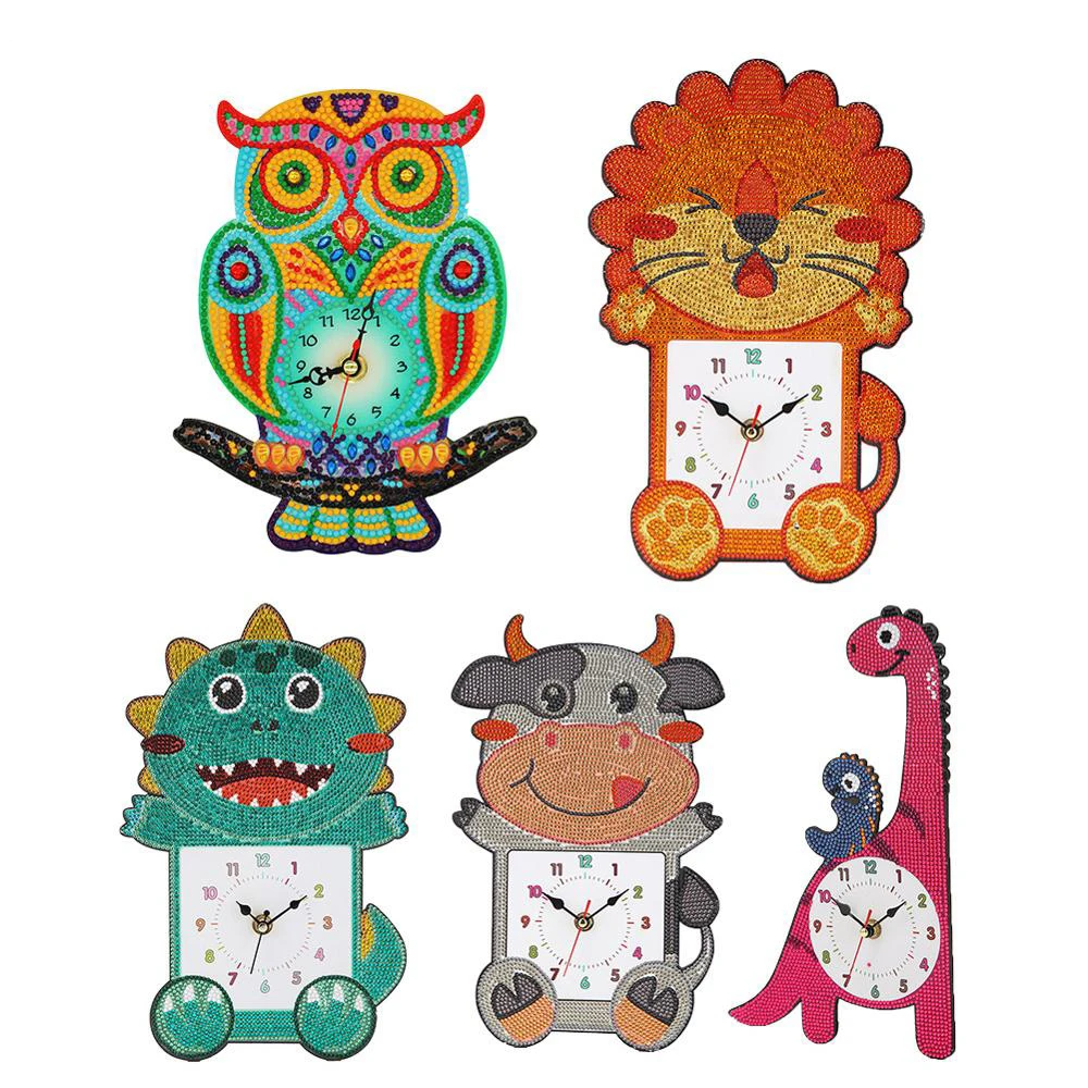 DIY Жираф волк полная дрель алмазная живопись круглая молочная корова Лев