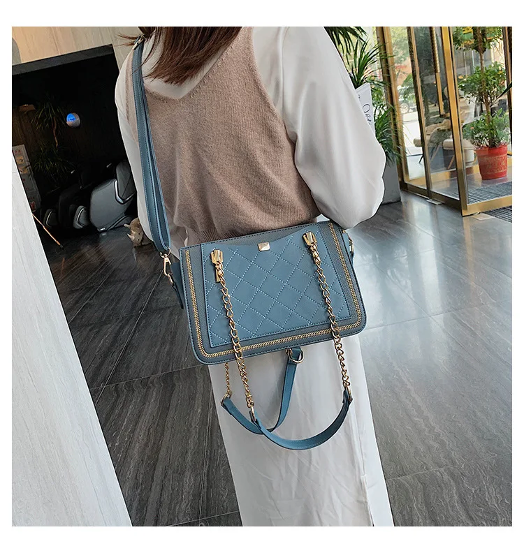 Бархатная женская сумка 2019 новая ромбическая на цепочке Корейская брендовая