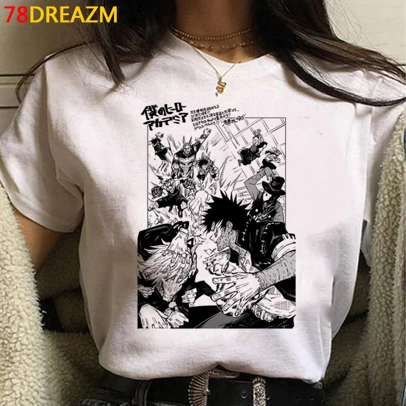 

My Hero Academia Boku No Hero tshirt female white t shirt tumblr 2021 ulzzang harajuku summer top tshirt harajuku kawaii