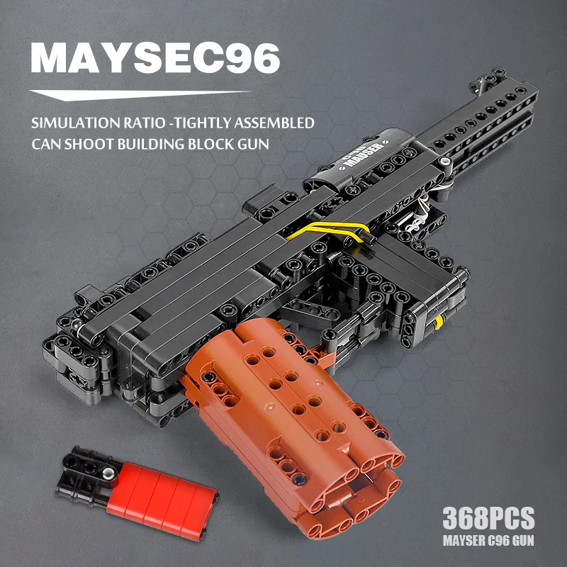 

MOULD KING Building Block Gun Toys The Mausers C96 Pistol Model Assembly Bricks Christmas Gifts For Kids Educational DIY Toys