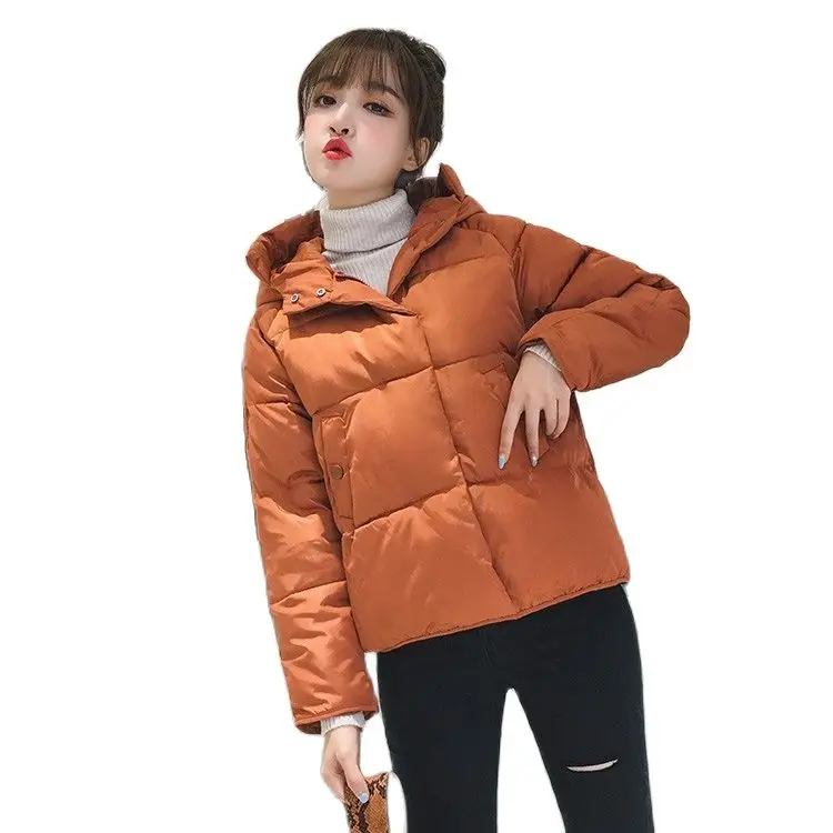 

overcoat 2020 New Women Short Loose Parkas Warm Winter Jacket Coat Cotton-padded Hooded Outerwear Thicken Clothing Down Jacket