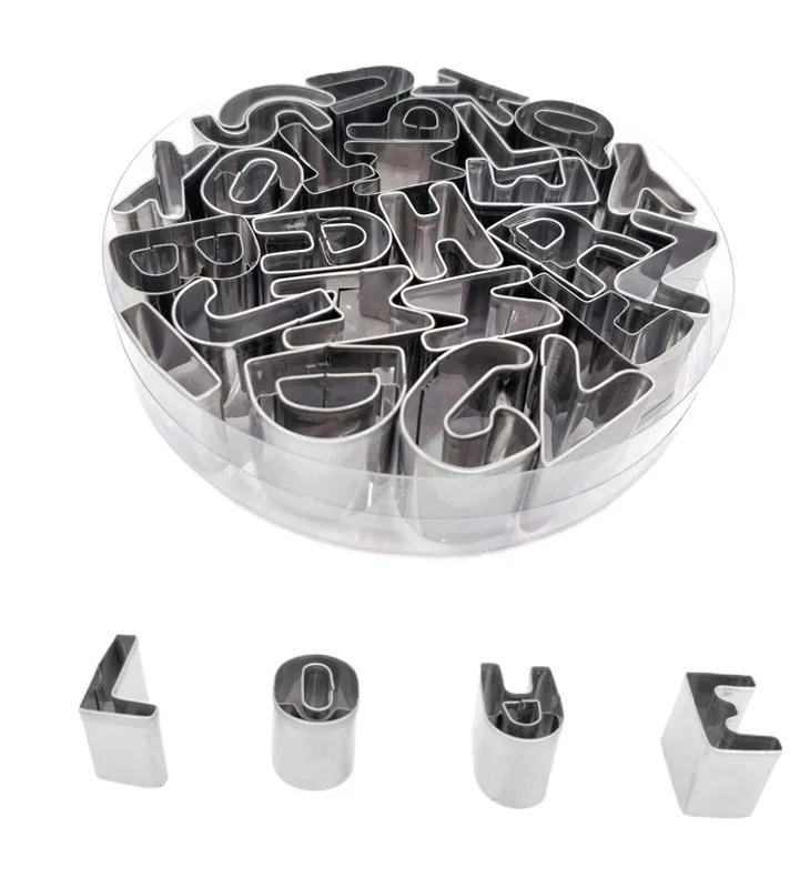 

Кухня Выпечка DIY пресс-форм 26 букв форма для помады для бисквита комплект Нержавеющая сталь автомат для резки печенья печенье пирог печати ...