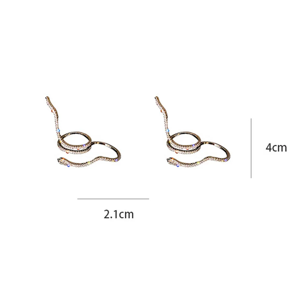 

2021 New Cool Snake Shape Rings for Women Creative Adjustable Crystal Rings Wedding Party Jewelry Gifts Shiny Luxurious Rings