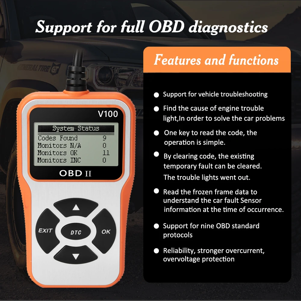 Универсальный OBD2 сканер для Авто OBD 2 Автомобильный диагностический инструмент