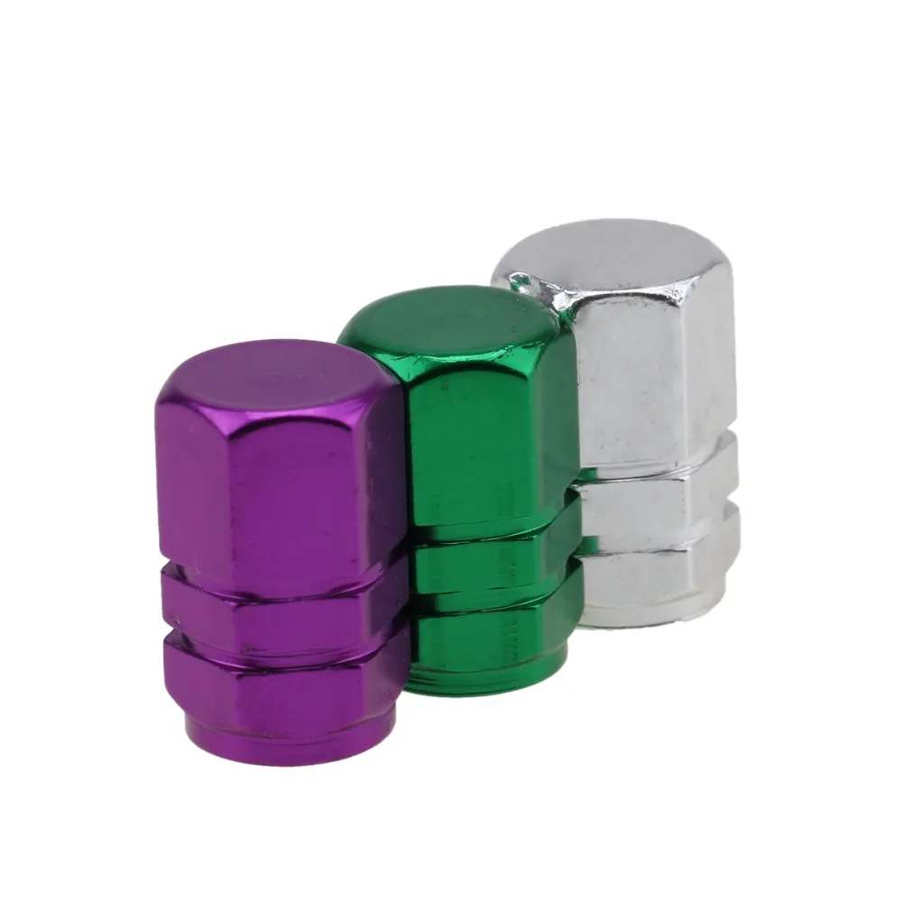 4pcs Tire Accessories Wheel Tyre Valve Stems Air Dust Cover Screw Caps Car Motorcycle Truck Bike Purple Green Silver | Автомобили и