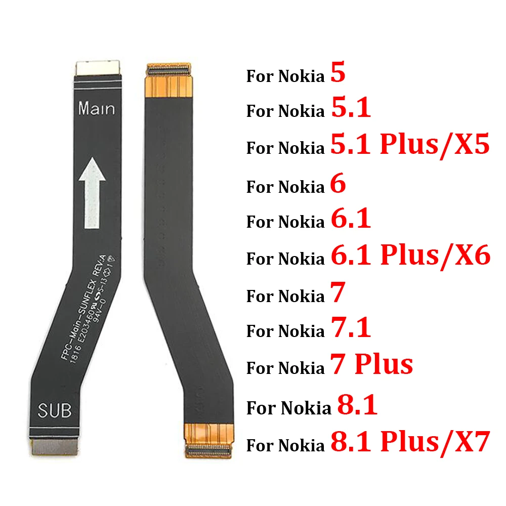 Материнская плата гибкий кабель для Nokia 2 1 3 Plus 5 6 7 8 X5 X6 X7 материнская плата|Шлейфы
