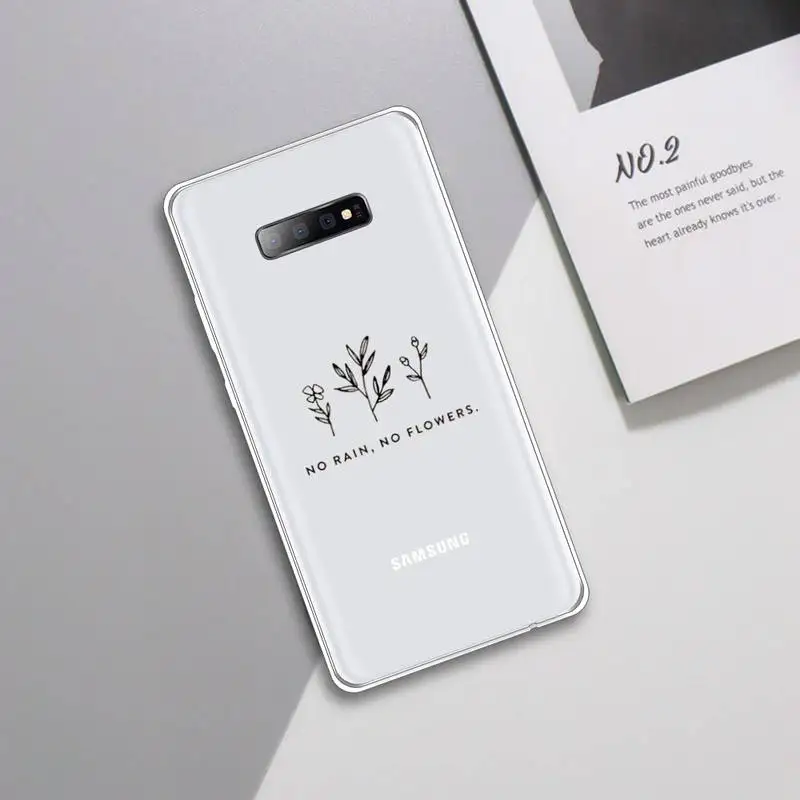 

Great Aesthetic Flower art Phone Case Transparent For Samsung Galaxy A 71 21s S note 8 9 10 plus 20 ultra