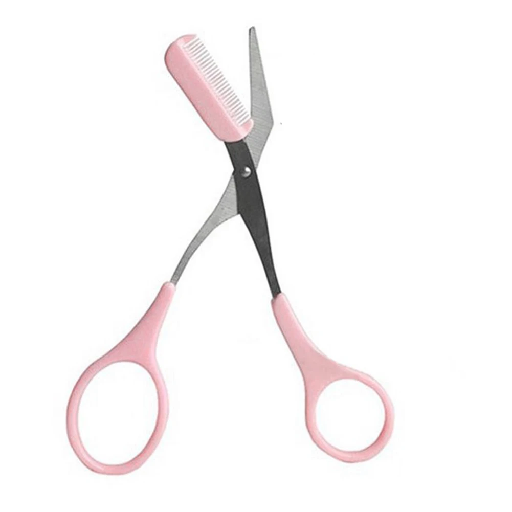 

Stainless Steel Eyebrow Trimmer Scissor with Comb Facial Hair Removal Shaver eyebrow trimmer eyebrow epilator eyebrow razor