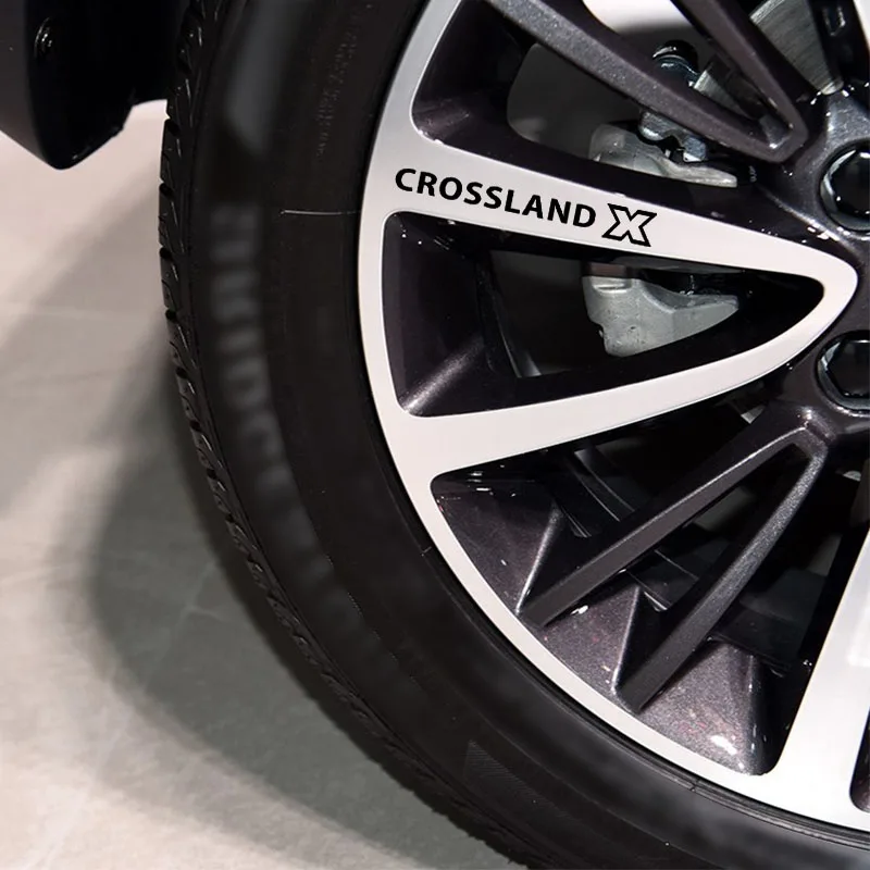 

4 шт., автомобильные диски, гоночные наклейки для Opel CROSSLAND X