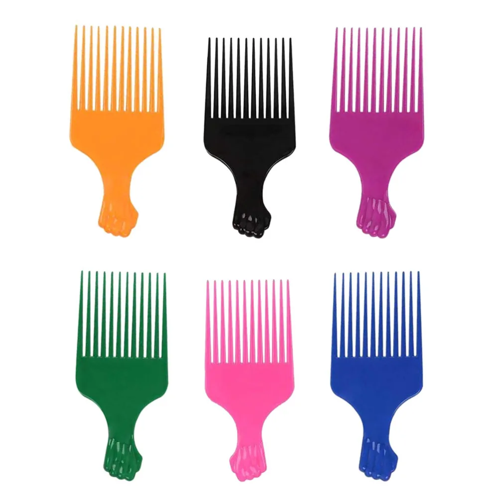 

6Pcs Long Tooth Combs Smooth Hair Picks Beard PP Hair Combs Hair Styling Tools
