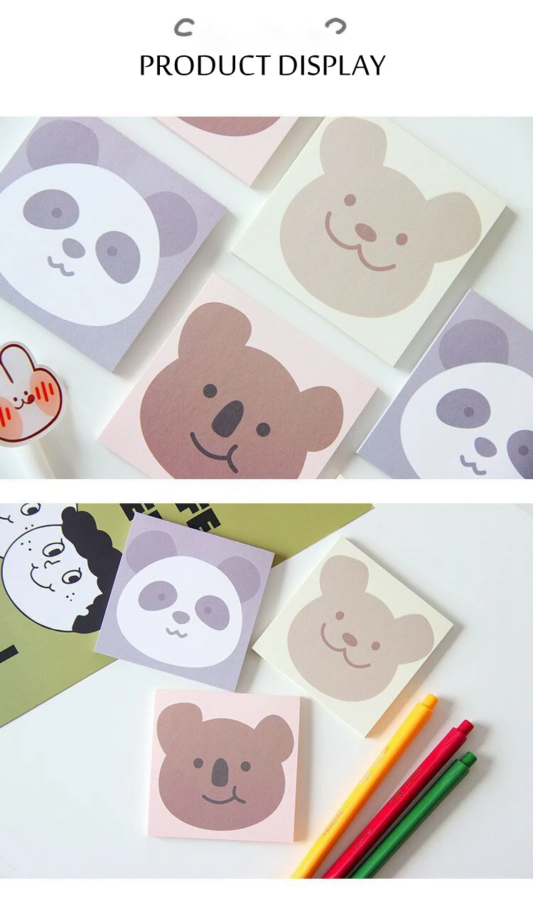 50 листов Kawaii панда, коала блокнот ежедневный DIY клейкий блокнот для заметок Escolar Papelaria школьные принадлежности милые канцелярские принадлежности