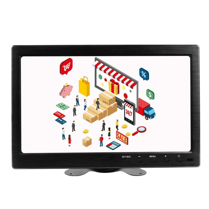 10,1 дюймов 1920x1200 Портативный для контроля уровня сахара в крови с VGA HDMI BNC USB Вход для PS3/PS4 XBOX360 Raspberry Pi Windows 7 8 10 Системы CCTV