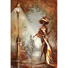 GATYZTORY полноразмерная алмазная живопись золотистая женщина 5D набор для рукоделия Алмазная вышивка Алмазная мозаика Искусство украшение для дома