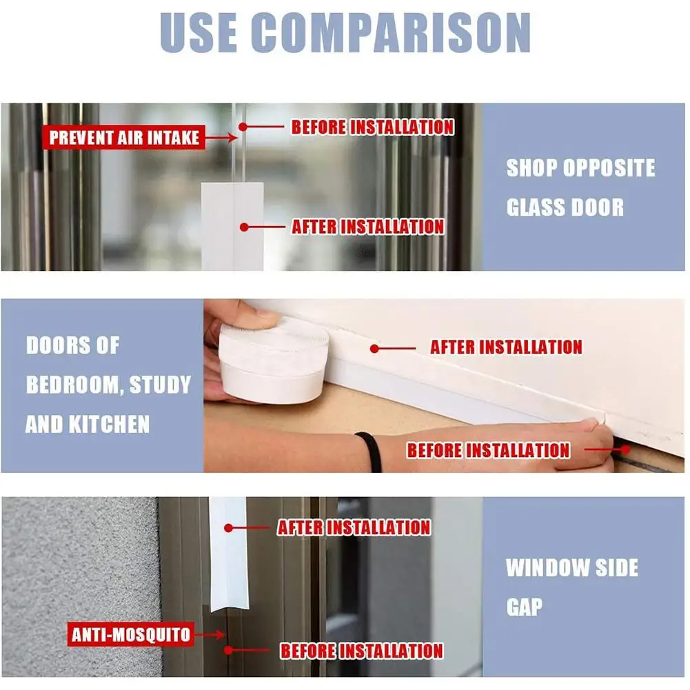

5M Self Adhesive Door Seal Strip Weather Strip Silicone Soundproofing Seal Width25/35/45mm Draught Door Strip Insect Window N8K1