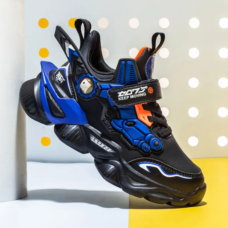 

MWY Fashion Kids Shoes Waterproof Leather Boys Girls Children's Casual Sneakers Anti-Slippery Kid Mechanical Cartoon Sports Shoe