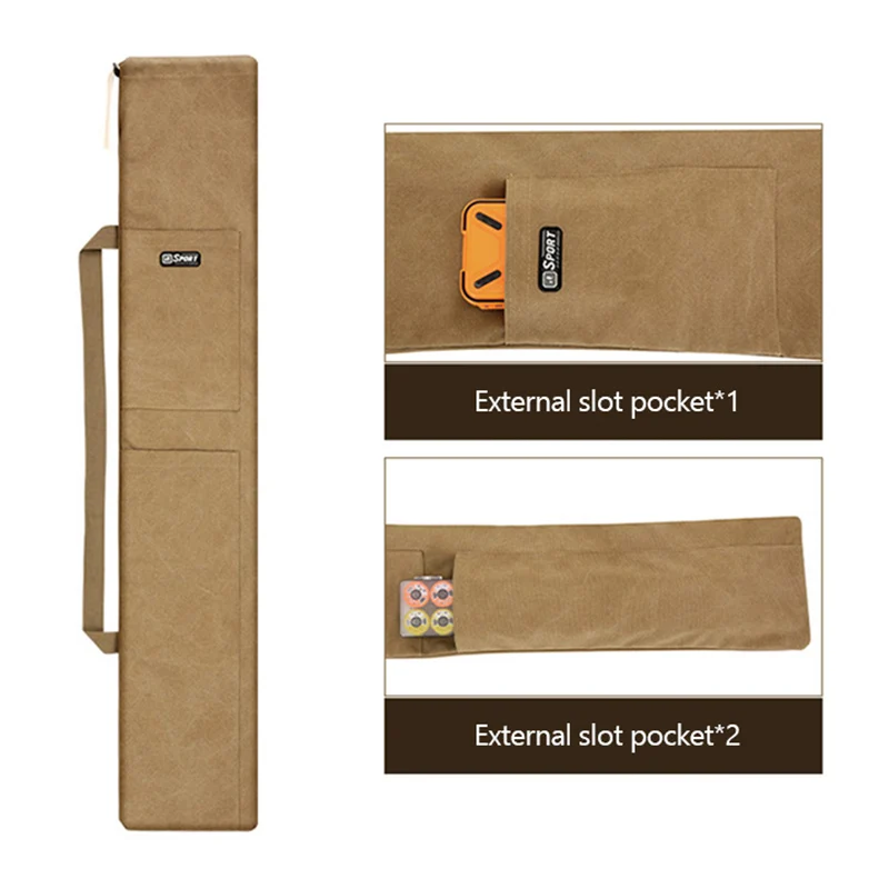 Сумка Складная портативная для удочки вместительная Холщовая с зонтиком