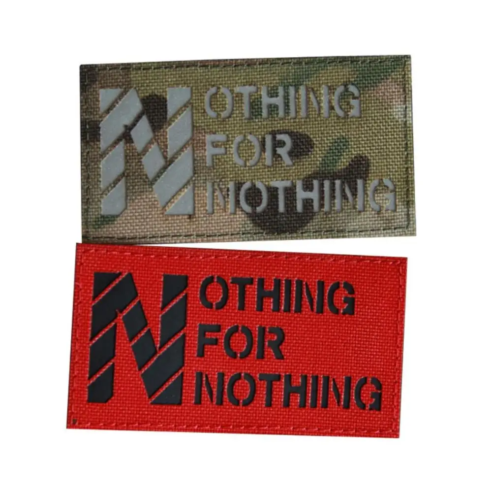 

20pcs Reflective Nothing For Nothing Patch IR Tactical Badge Morale Combat Camouflage Armband Wholesale