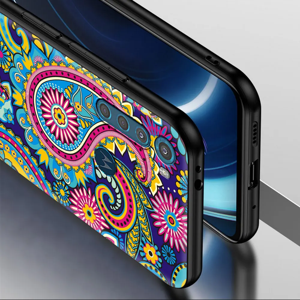 

African Wax Fabic Cover for Motorola G9 Play One Fusion Hyper G8 Power Lite Edge Plus E6s G Stylus G10 G30 Phone Case Coque