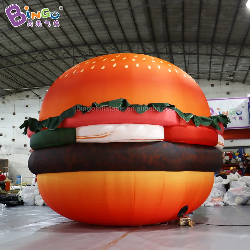 

Customized inflatable hamburger model for decorations inflated giant burger advertising