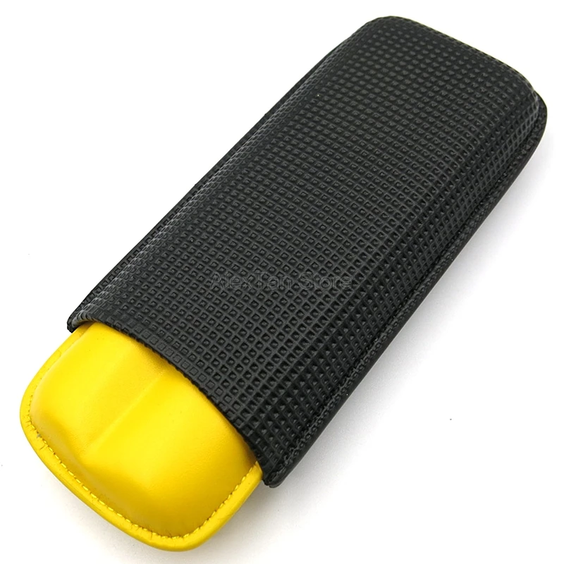 COHIBA брендовый чехол для сигар из углеродного волокна с 2 трубками кожаный