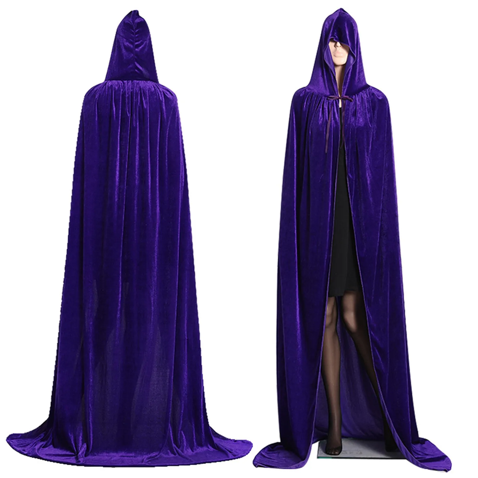 

2021 new Adult Turtle Neck Bronzing Cloak Coat Wicca Robe Halloween Ponchos Ghost Clothes Top clothes For Party Christmas Capes