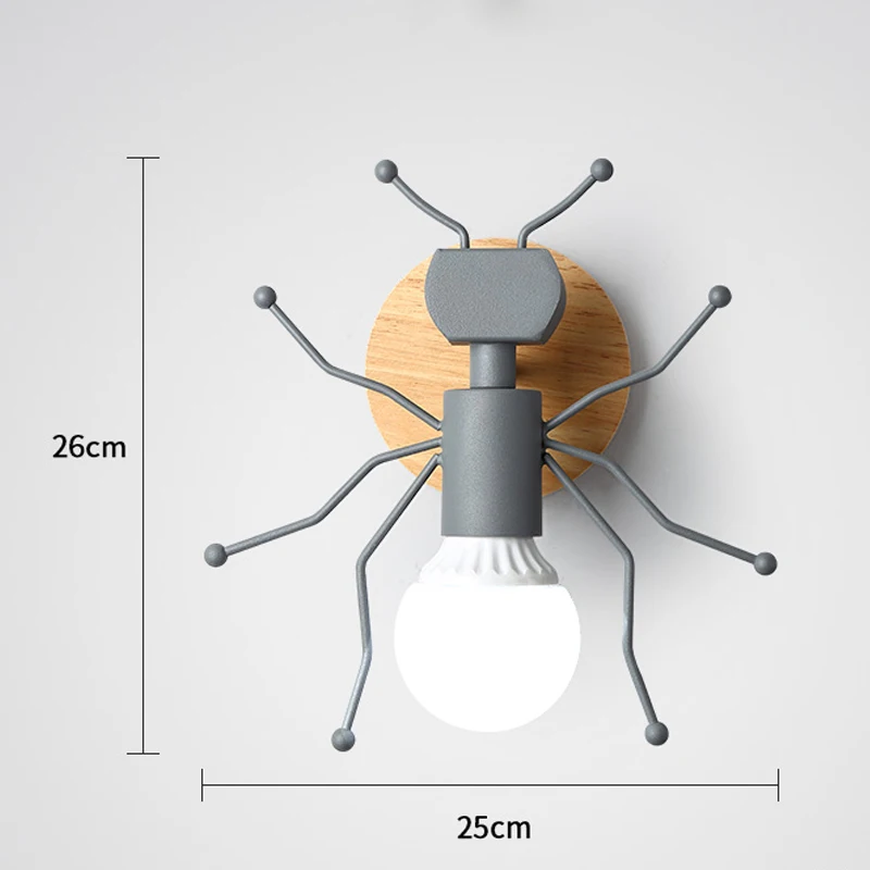 Настенные светильники с изображением муравьев скандинавский прикроватный