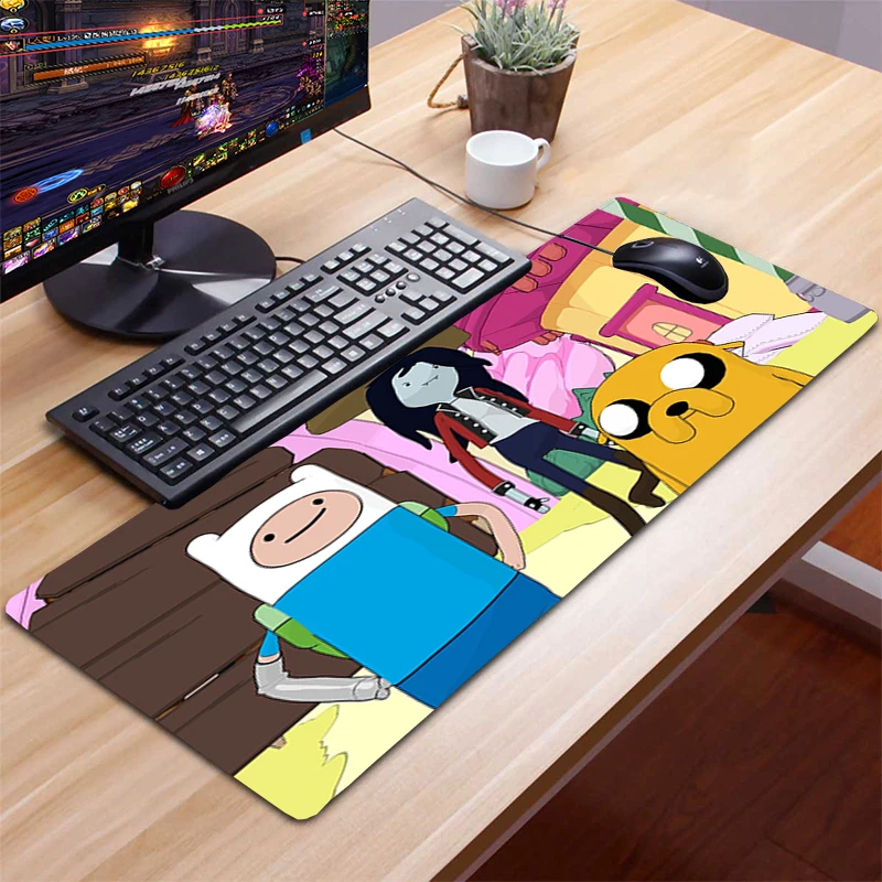 Большой коврик для мыши Adventure Time XXL игровой компьютерные аксессуары клавиатуры