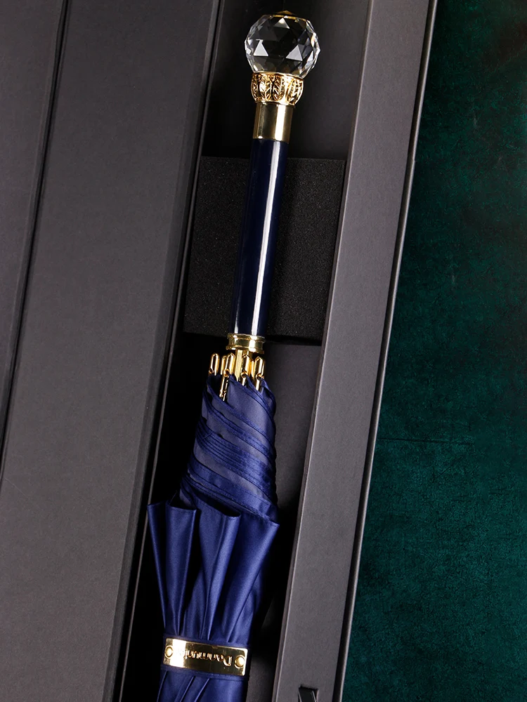 Прозрачный зонт с длинной ручкой черный водостойкий оригинальный двухслойный