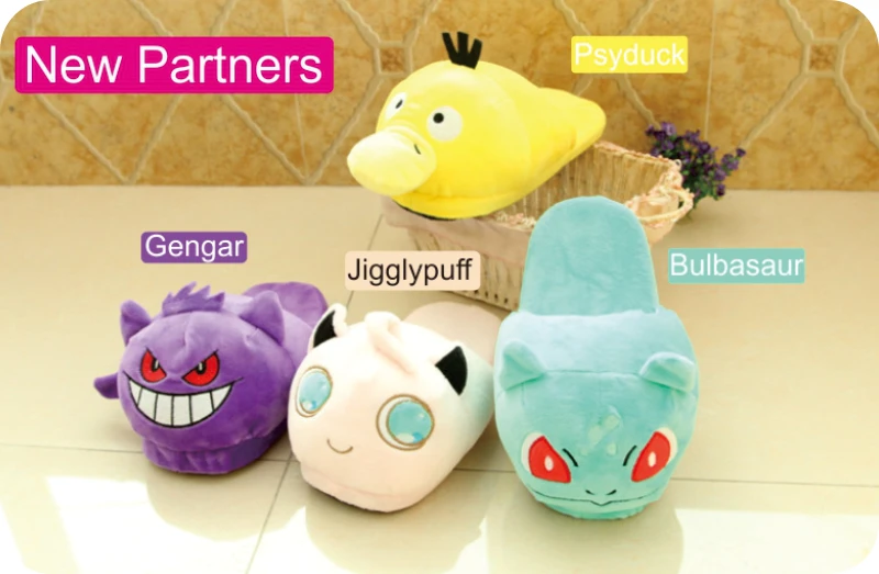 Kawaii cartoon soft slippers shoes anime indoor women winter warm babouche | Тематическая одежда и униформа