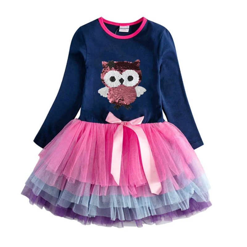 Нарядное платье-пачка для девочки VIKITA детское повседневное платье с единорогом