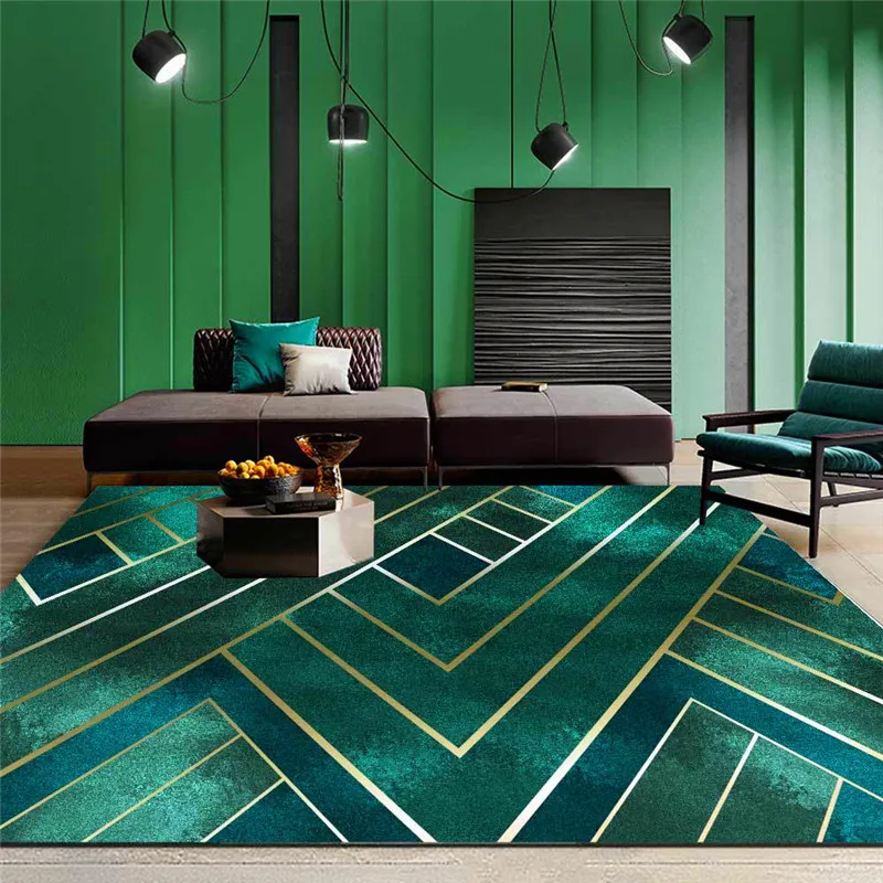 

Fashion Light Luxury Rug jin raysteak Dark Green Carpet Living Room Bedroom Bed Blanket Kitchen Bathroom Floor Mat