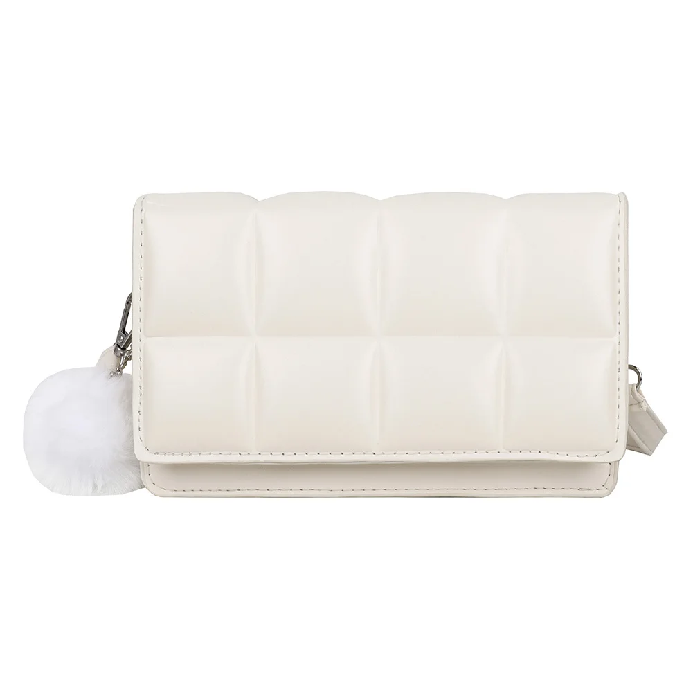 

Fashion Solid Leather Handbag Female Square Lattice Envelope Tote Messenger Bags Popular Simple Female Daily Bag