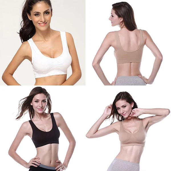 Женский бюстгальтер пуш-ап бесшовный хлопковый для фитнеса и активного отдыха