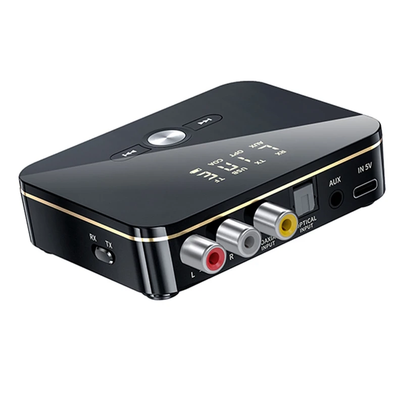 

Bluetooth 5,0 приемник передатчик NFC LED стерео 3,5 мм AUX разъем RCA оптический беспроводной аудио адаптер Громкая связь микрофон
