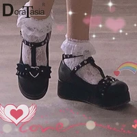 doratasia big size 35 43 brand new womens platform pumps cute sweet high heels pumps gothic cosplay lolita wedges shoes woman