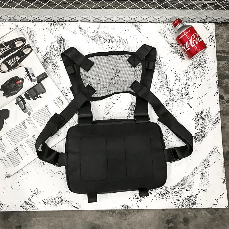 Мужская нагрудная Сумка-жилет водонепроницаемая тактильная уличная одежда в