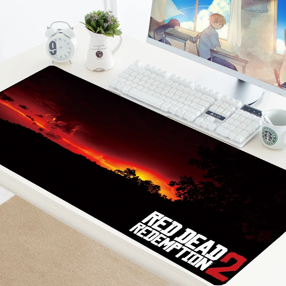Красный Dead Redemption 2 коврик для мыши игровой коврик для мыши большой компьютерный коврик для мыши геймерский ноутбук HD принт офисная мышь игровые коврики для CSGO
