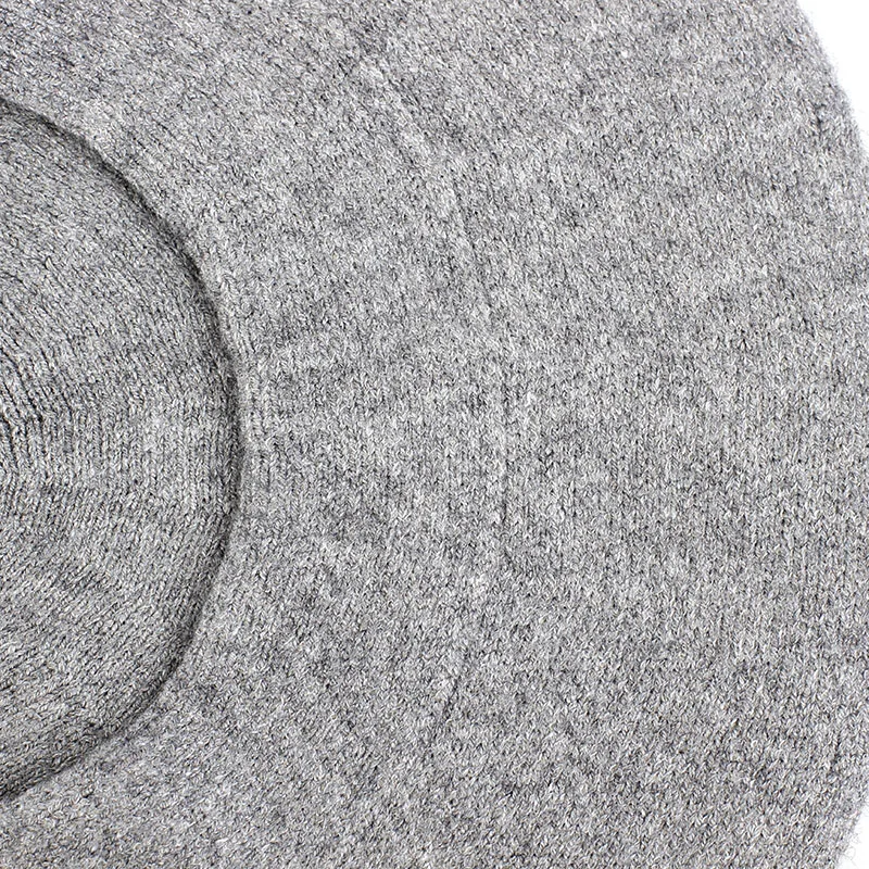 Geebro Women Fashion Wool Blend Beret with 15cm Real Fur Pompom Solid Color Slouchy Winter Hats Bonnet Caps for Girls Lady Hat