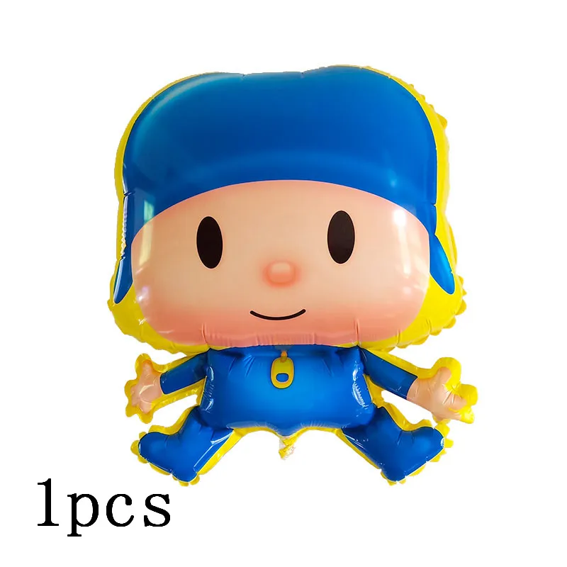 6 шт./партия Pocoyo номер фольги Воздушные шары набор детский душ День Рождения Вечеринка крестины Декор поставки детские игрушечные фигурки из мультфильма globos - Цвет: Мятно-зеленый