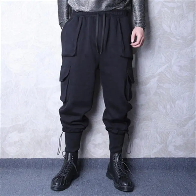 Men's Harun Pants Spring And Autumn New Style Work Style Personality Three-Dimensional Pocket Handsome Leisure Large Size Pants