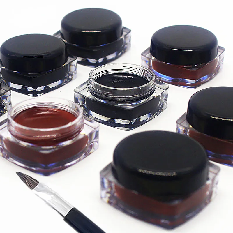 Матовая подводка для глаз гель водонепроницаемый косметика стойкий черный