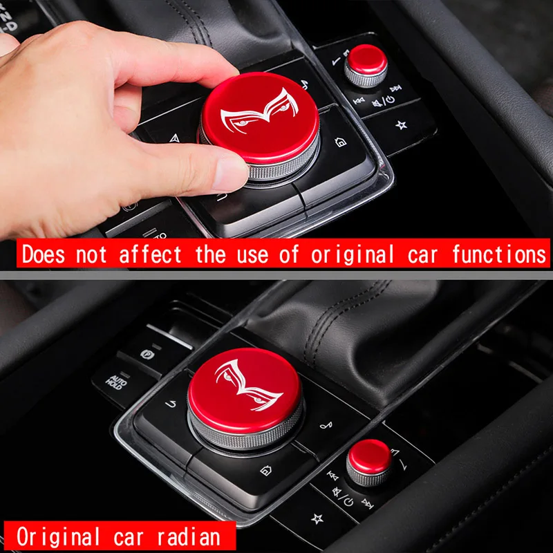 Multimedia knob cover sticker Button decoration Decorative For Mazda3 AXELA 2020 CX-30 2019 2021 | Автомобили и мотоциклы