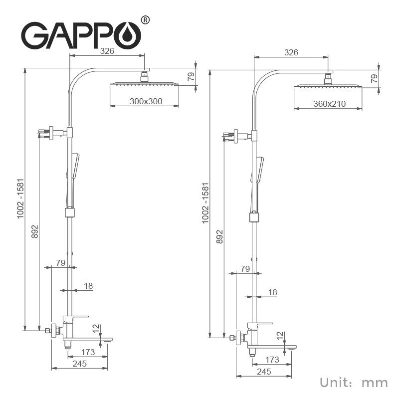 GAPPO смеситель для душа латунный водопад смесители ванной комнаты G2483/G2483-8 |