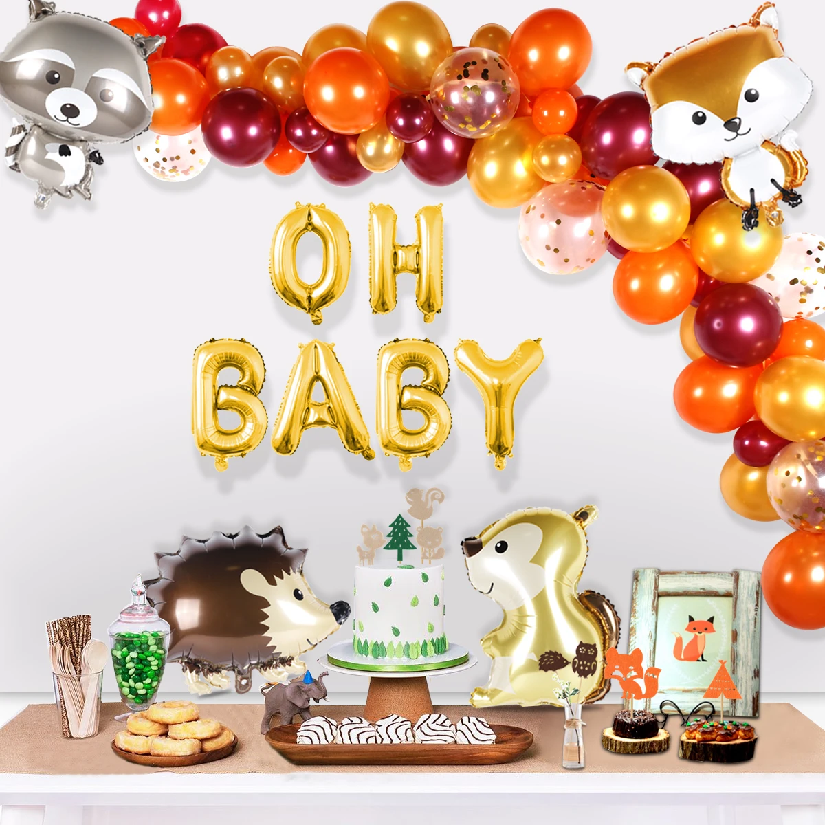 QIFU Safari Jungle Вечерние Декорации с днем рождения для детей товары вечевечерние в