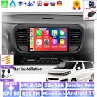 Магнитола на Android 11 для Citroen Jumpy 3 SpaceTourer 2016-2021 мультимедийный сенсорный экран стерео видео плеер GPS навигация
