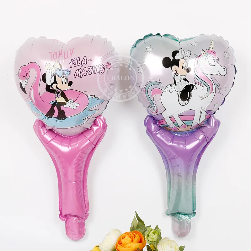 Disney Genuine Mickey Mouse Balloon Hand Stick Aluminum Film Children's Birthday Party Decoration Supplies | Дом и сад